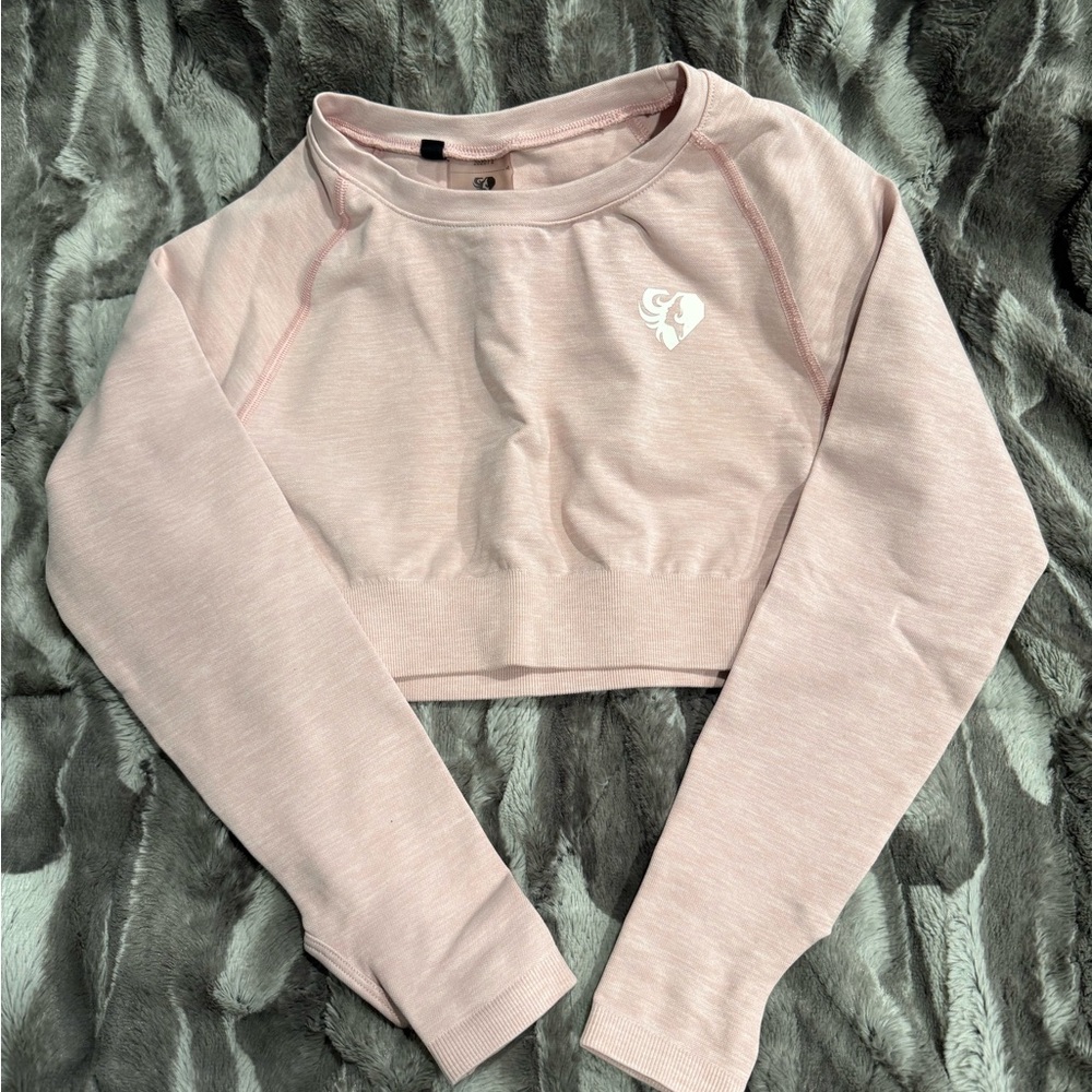 Pink Cropped Sweatshirt